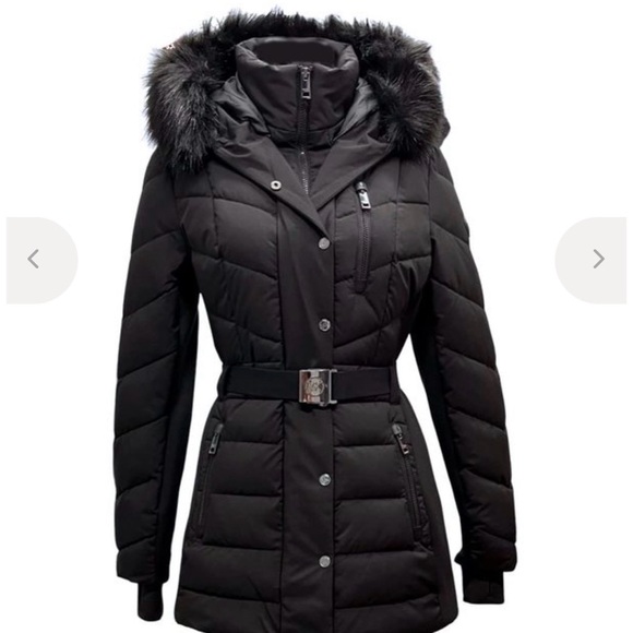 MICHAEL Michael Kors Black Hooded Puffer Jacket - Picture 3 of 12